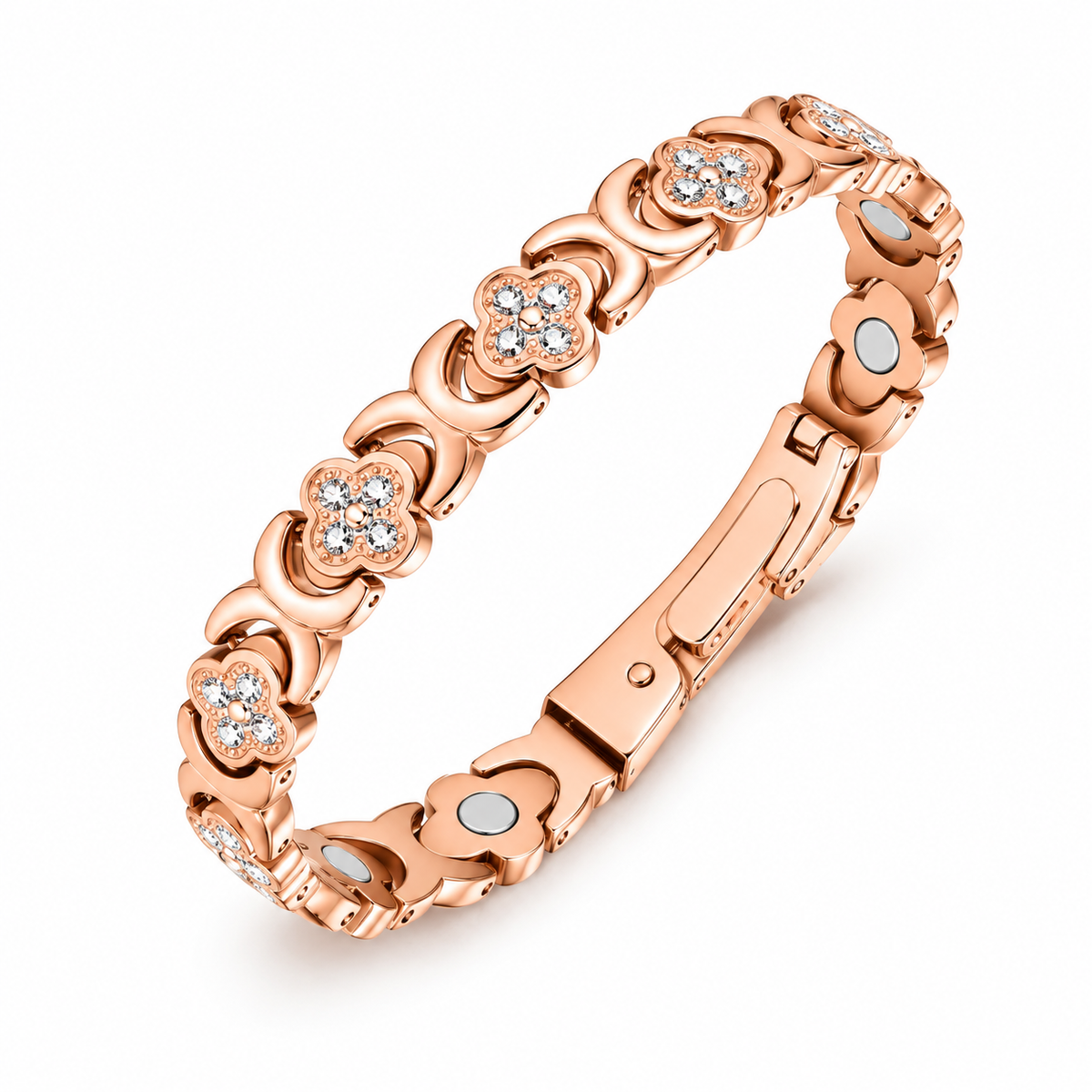The Rowan — Women's Crystal Copper Magnetic Bracelet